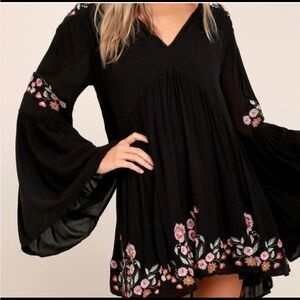 Free People Embroidered swing dress